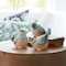 Ceramic Bird Figurines with Unglazed Accents Set